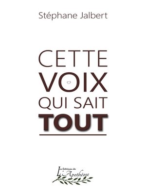 cover image of Cette voix qui sait tout